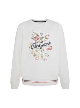 Sudadera Pepe Jeans Noe Blanco para Niña