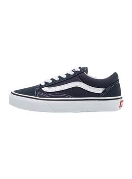 Zapatillas Vans Old Skool Sk8 Hi Marino Para Niños