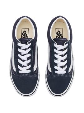 Zapatillas Vans Old Skool Sk8 Hi Marino Para Niños