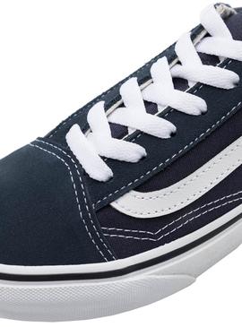 Zapatillas Vans Old Skool Sk8 Hi Marino Para Niños