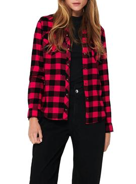 Camisa Only Rock It Rojo para Mujer