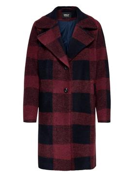 Abrigo Only Vicki Rojo para Mujer