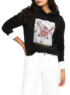 Sudadera Only Bloom Negro para Mujer