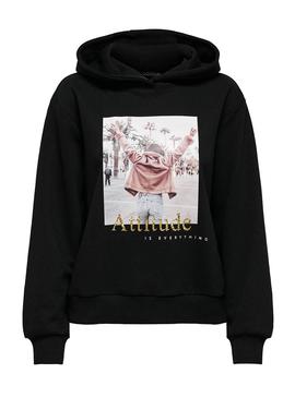 Sudadera Only Bloom Negro para Mujer