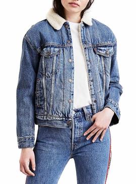 Cazadora Levis Sherpa Trucker Addicted Love Mujer