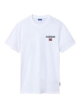 Camiseta Napapijri S-ICE Blanco Para Hombre