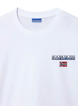 Camiseta Napapijri S-ICE Blanco Para Hombre