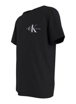 Camiseta Calvin Klein Chest Monogram Negro Niño