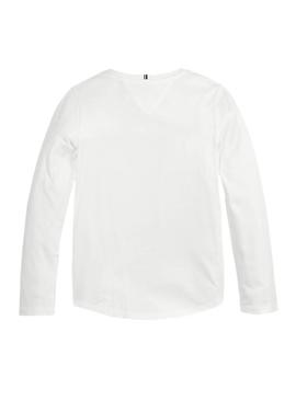 Camiseta Tommy Hilfiger Scrip Foil Blanco Niña