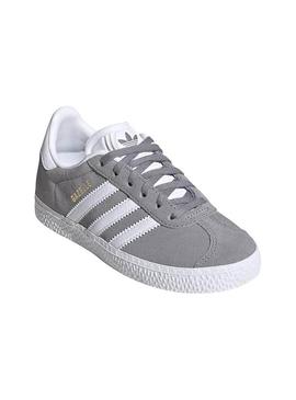 Zapatillas Adidas Gazelle Gris Para Niña y Niño