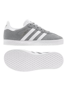 Zapatillas Adidas Gazelle Gris Para Niña y Niño