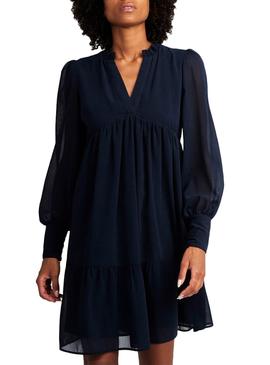 Vestido Naf Naf Plumeti Marino Para Mujer