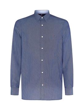 Camisa Tommy Hilfiger Stretch Marino Para Hombre