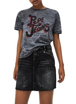 Camiseta Pepe Jeans Debbie Gris Para Mujer