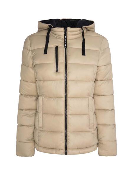 Chaqueta Jeans Beige Para Mujer