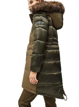 Parka Pepe Jeans Frida Acolchada Verde Para Mujer