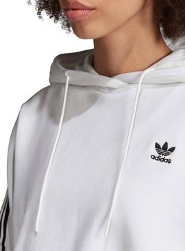 Sudadera Adidas Cropped Hood Blanco Mujer