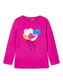 Camiseta Name It Ogimmi Rosa para Niña
