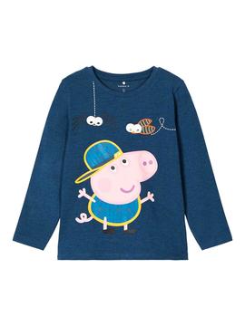 Camiseta Name It Peppa Pig Azul para Niño 