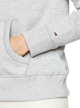 Sudadera Tommy Jeans Logo Hoodie Gris