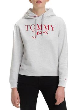 Sudadera Tommy Jeans Modern Logo H Gris