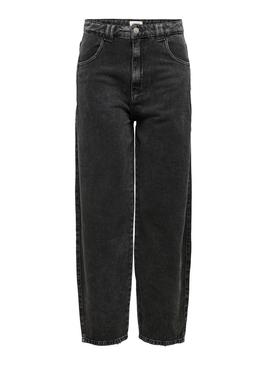 Pantalon Vaquero Only Logan Carrot Negro Mujer