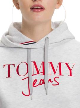 Sudadera Tommy Jeans Modern Logo H Gris