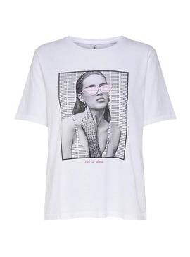 Camiseta Only Lizzy Blanco para Mujer