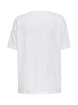 Camiseta Only Piber Blanco para Mujer