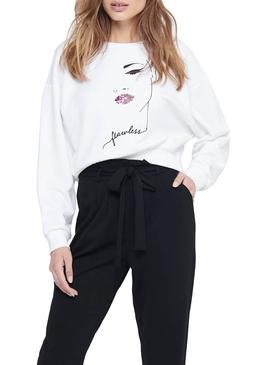 Sudadera Only Zita Blanco para Mujer