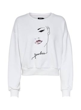 Sudadera Only Zita Blanco para Mujer