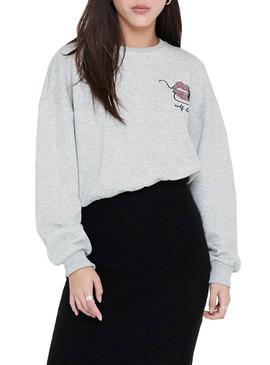 Sudadera Only Zita Gris para Mujer