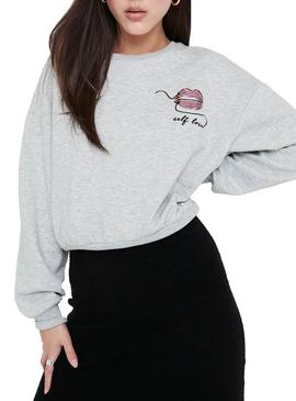 Sudadera Only Zita Gris para Mujer