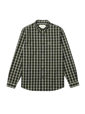 Camisa Lacoste Oxford Cuadros Verde para Hombre