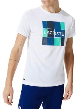 Camiseta Lacoste Sport Cube Blanco Hombre