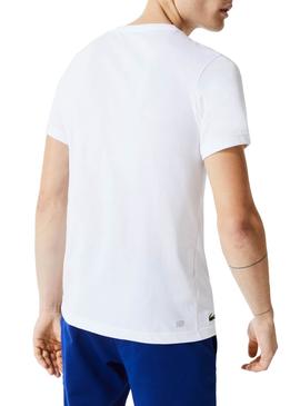 Camiseta Lacoste Sport Cube Blanco Hombre