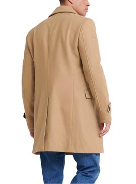 Abrigo Superdry Wool Camel para Hombre