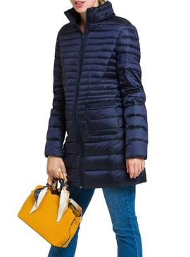 Abrigo Naf Naf Plumon Azul Marino para Mujer