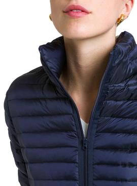 Abrigo Naf Naf Plumon Azul Marino para Mujer