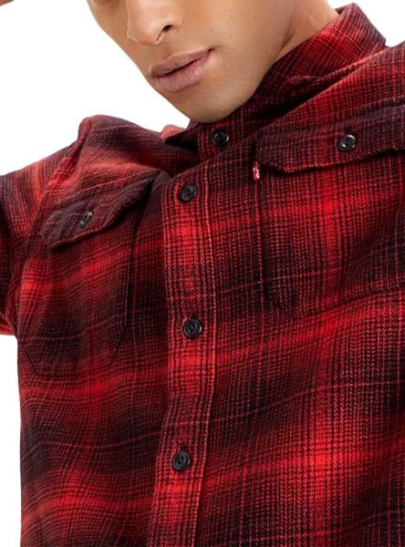 Punta de flecha Persistente patrón Camisa Levis Jackson Worker Rojo para Hombre