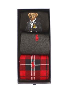 Calcetines Polo Ralph Lauren Holiday Rojo Hombre