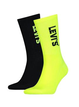 Calcetines Levis Neon Sport Amarillo Hombre Mujer