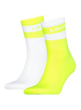 Calcetines Levis Sport Logo Amarillo Hombr  Mujer