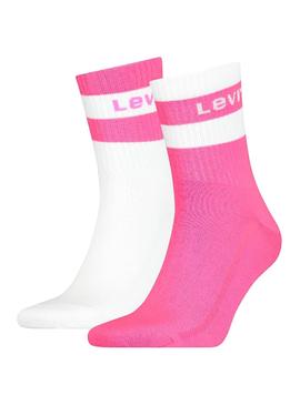 Calcetines Levis Sport Logo Rosa Hombre y Mujer