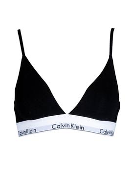 no se dio cuenta Perth atractivo Top Calvin Klein Triangle Negro para Mujer