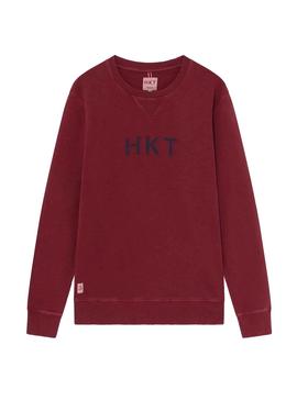 Sudadera HKT by Hackett Crew Granate para Hombre