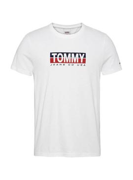 Camiseta Tommy Jeans Contrast Blanco para Hombre