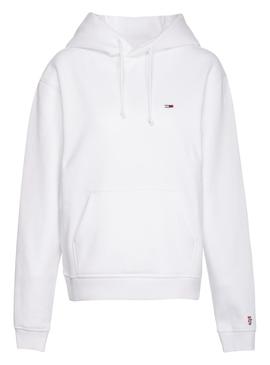 Sudadera Tommy Jeans Classic Hoodie Blanco Mujer