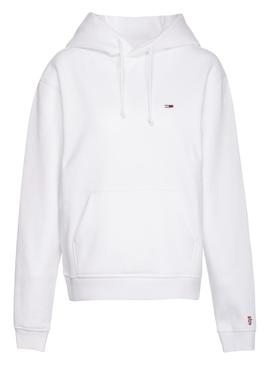 Sudadera Tommy Jeans Classic Hoodie Blanco Mujer
