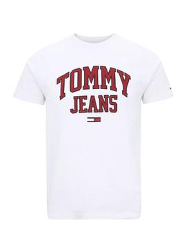 Camiseta Tommy Jeans Collegiate Blanco para Mujer